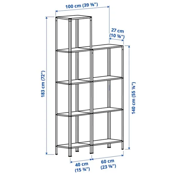 Etajeră Ikea Hyllis  Inox / Oțel inoxidabil photo 6 Etajeră Ikea Hyllis  Inox / Oțel inoxidabil photo 6