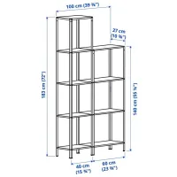 Etajeră Ikea Hyllis Inox / Oțel inoxidabil photo 6