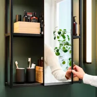 Dulap cu oglindă Ikea Enhet 75 x 60 x 17 / Oțel / Anthracite photo 2