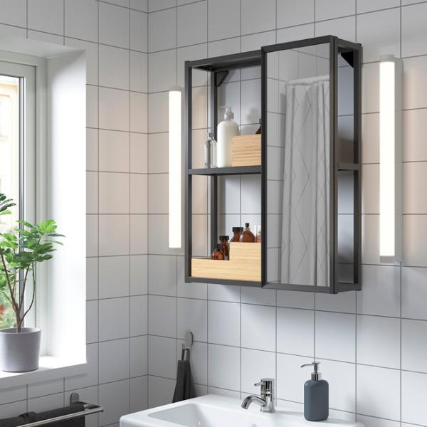 Шкаф с зеркалом Ikea Enhet 75 x 60 x 17см / Сталь / Anthracite photo 3 Шкаф с зеркалом Ikea Enhet 75 x 60 x 17см / Сталь / Anthracite photo 3