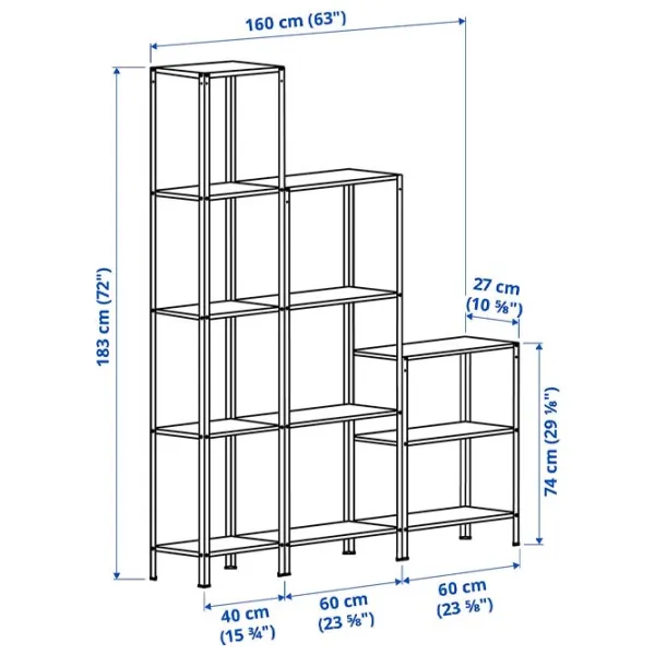 Etajeră Ikea Hyllis  Inox / Oțel inoxidabil photo 6