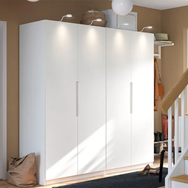 Шкаф Ikea Pax/Tonstad 200 x 60см x 201.2 / ДСП / Белый photo 2