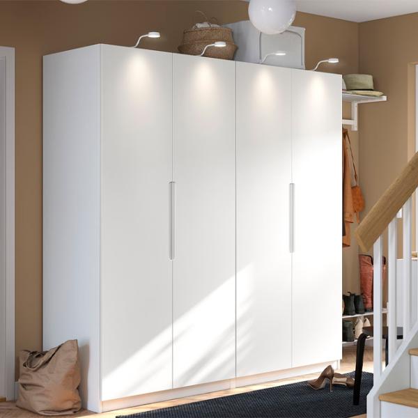 Шкаф Ikea Pax/Tonstad 200 x 60см x 201.2 / ДСП / Белый photo 2