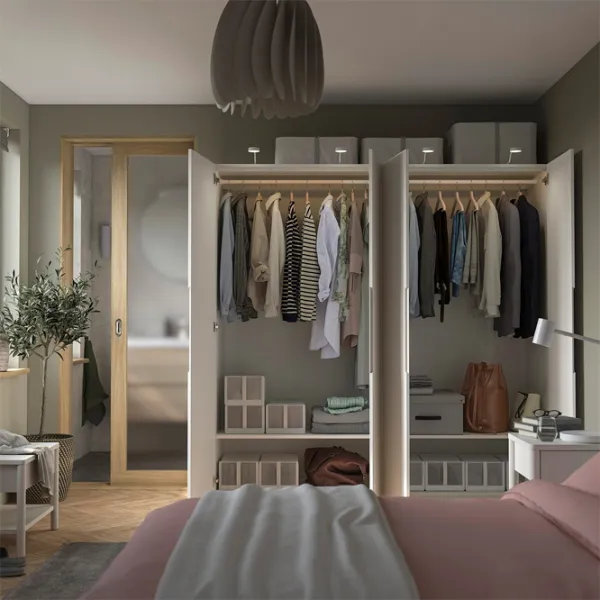 Шкаф Ikea Pax/Tonstad 200 x 60см x 201.2 / ДСП / Белый photo 5