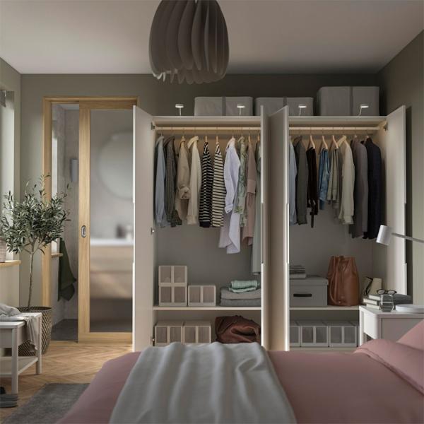 Шкаф Ikea Pax/Tonstad 200 x 60см x 201.2 / ДСП / Белый photo 5