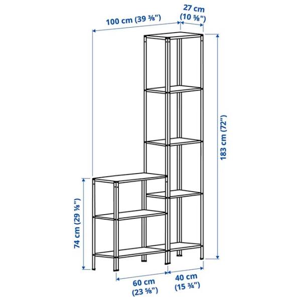 Стеллаж Ikea Hyllis  Нержавеющая сталь / Нержавеющая сталь photo 4