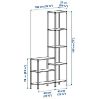 Стеллаж Ikea Hyllis Нержавеющая сталь / Нержавеющая сталь photo 4