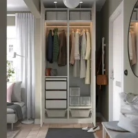 Шкаф Ikea Pax/Tonstad 100 x 60см x 236.4 / ДСП / Белый photo 3