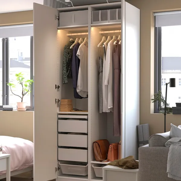 Шкаф Ikea Pax/Tonstad 100 x 60см x 236.4 / ДСП / Белый photo 5