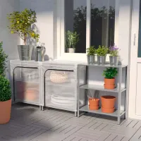 Etajeră Ikea Hyllis Inox / Oțel inoxidabil photo 2