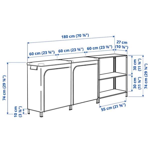 Etajeră Ikea Hyllis  Inox / Oțel inoxidabil photo 6