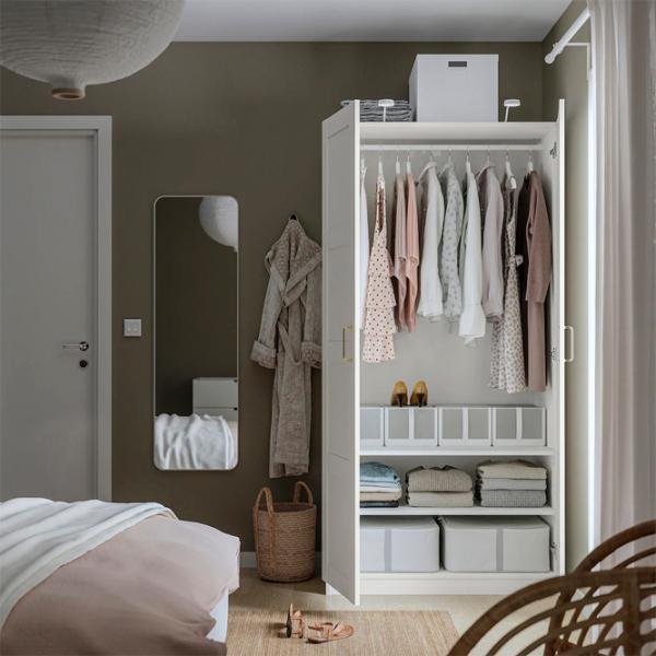 Шкаф Ikea Pax/Bergsbo 100 x 60см x 201.2 / ДСП / Белый photo 3