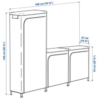Etajeră Ikea Hyllis Inox / Oțel inoxidabil photo 6