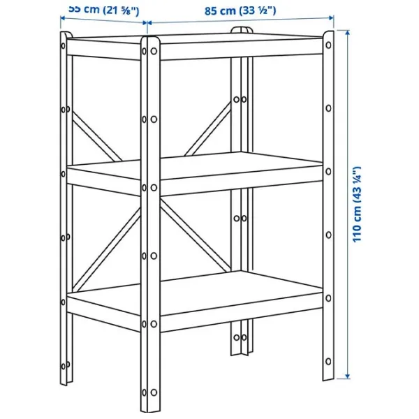 Etajeră Ikea Bror  Black / Metal photo 4