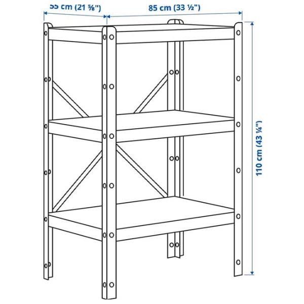 Etajeră Ikea Bror  Black / Metal photo 4