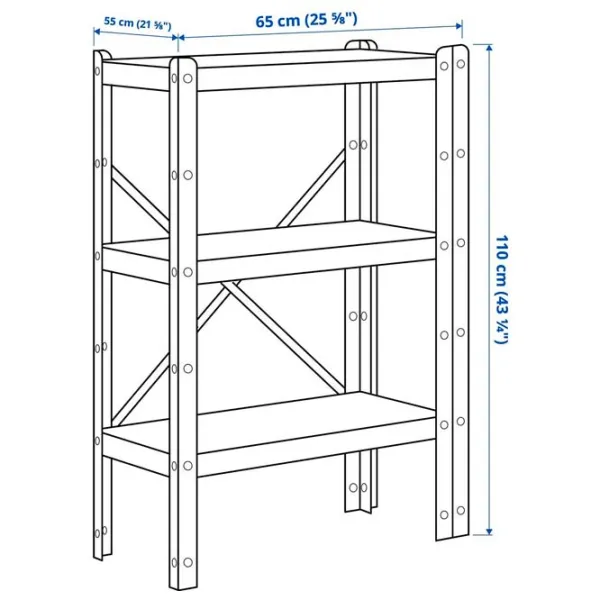 Etajeră Ikea Bror  Black / Metal photo 5