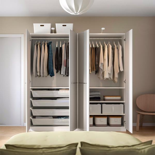 Шкаф Ikea Pax/Fardal 200 x 60см x 201.2 / ДСП / Белый photo 2 Шкаф Ikea Pax/Fardal 200 x 60см x 201.2 / ДСП / Белый photo 2