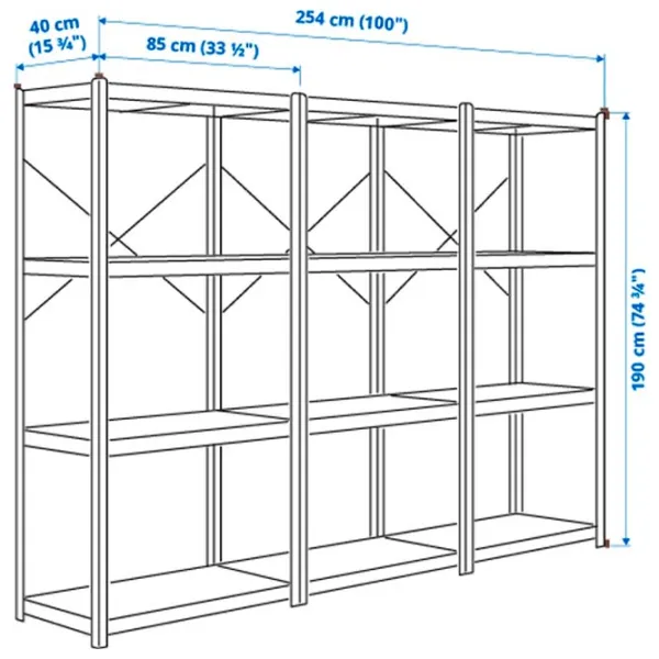Etajeră Ikea Bror  Black / Metal photo 6 Etajeră Ikea Bror  Black / Metal photo 6