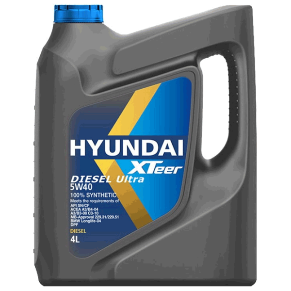 Ulei de motor Hyundai Diesel Ultra 5W-40 4l sintetic photo 1 Ulei de motor Hyundai Diesel Ultra 5W-40 4l sintetic photo 1
