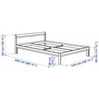 Кровать Ikea Neiden Luroy 140 x 200 см / Шпон / Сонома photo 9