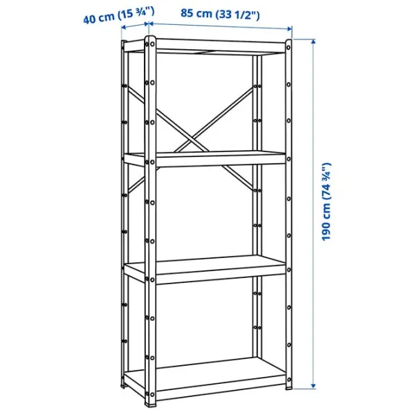 Etajeră Ikea Bror  Black / Metal photo 5