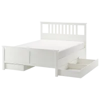 Кровать Ikea Hemnes/Lonset 160 x 200 см / Массив / Белый