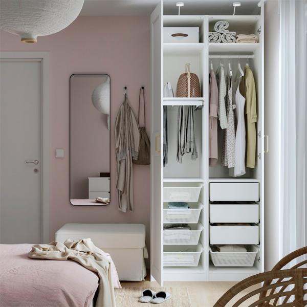 Шкаф Ikea Pax/Grimo 100 x 60см x 236.4 / ДСП / Белый photo 3