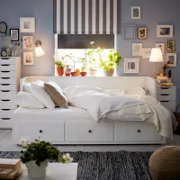 Pat Ikea Hemnes Afjall 80 x 200 cm / Masiv / White photo 2