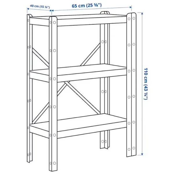 Etajeră Ikea Bror  Black / Metal photo 4