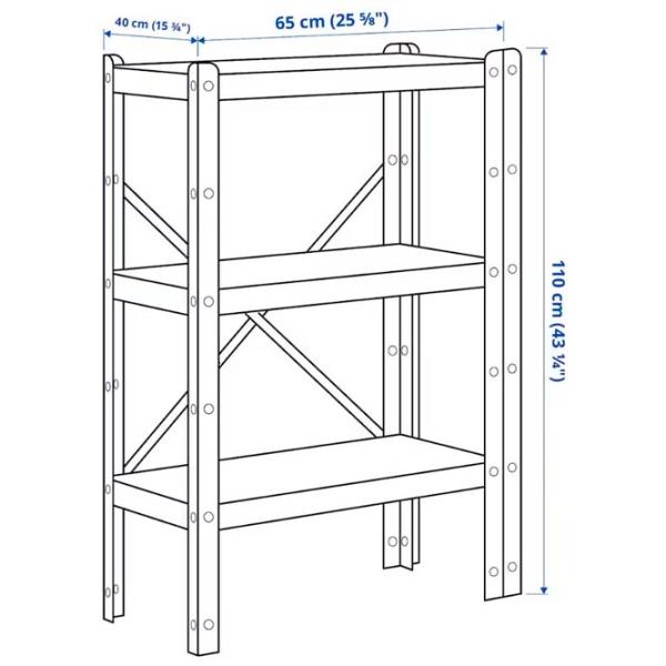 Etajeră Ikea Bror  Black / Metal photo 4