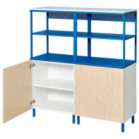 Стеллаж Ikea Platsa 133 x 120 x 42см cm / ЛДСП / Белый Кальбаден