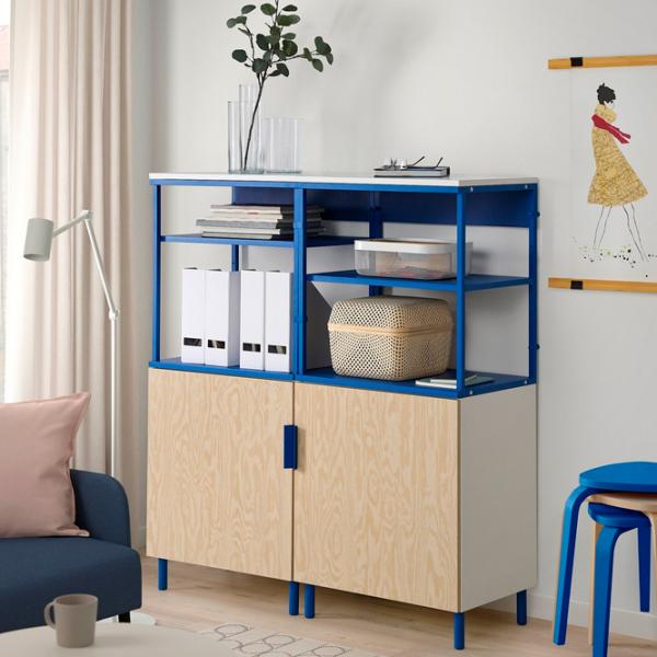 Etajeră Ikea Platsa 133 x 120 x 42 cm / PAL / White Kalbaden photo 2 Etajeră Ikea Platsa 133 x 120 x 42 cm / PAL / White Kalbaden photo 2