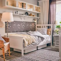 Кровать Ikea Hemnes 90 x 200 см / Массив / Белый photo 5