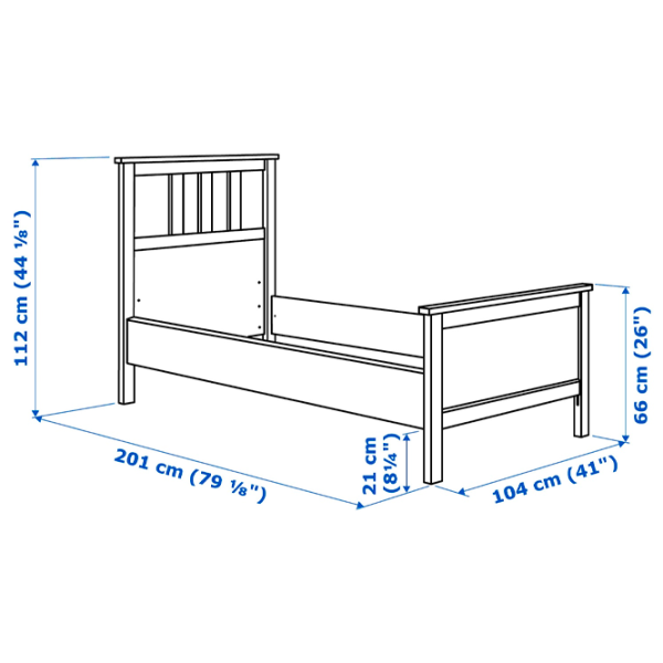 Pat Ikea Hemnes Luroy 90 x 200 cm / Masiv / White photo 7