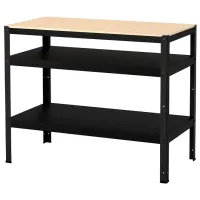 Стеллаж Ikea Bror  Черный-Сосна / Металл