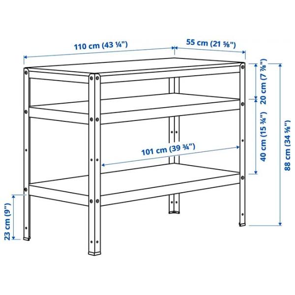 Etajeră Ikea Bror  Black-Pin / Metal photo 6