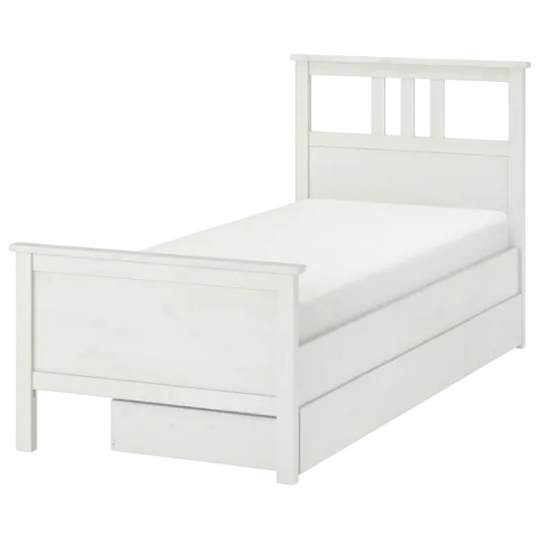 Кровать Ikea Hemnes Lonset 2 90 x 200 см / Массив / Белый photo 1