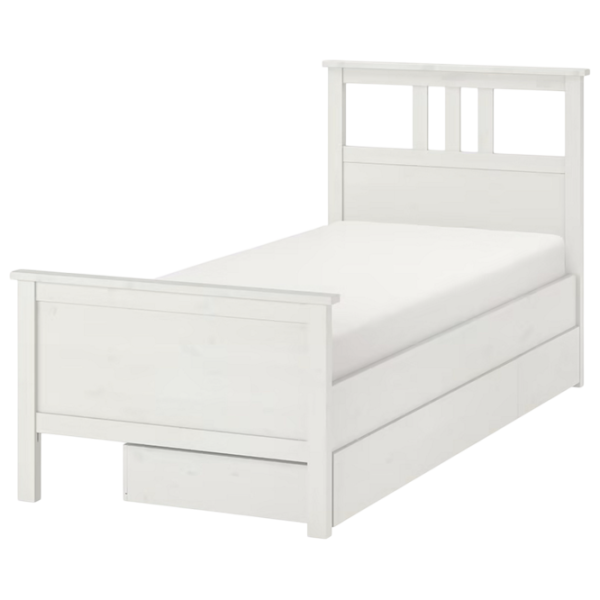 Кровать Ikea Hemnes Lonset 2 90 x 200 см / Массив / Белый photo 1