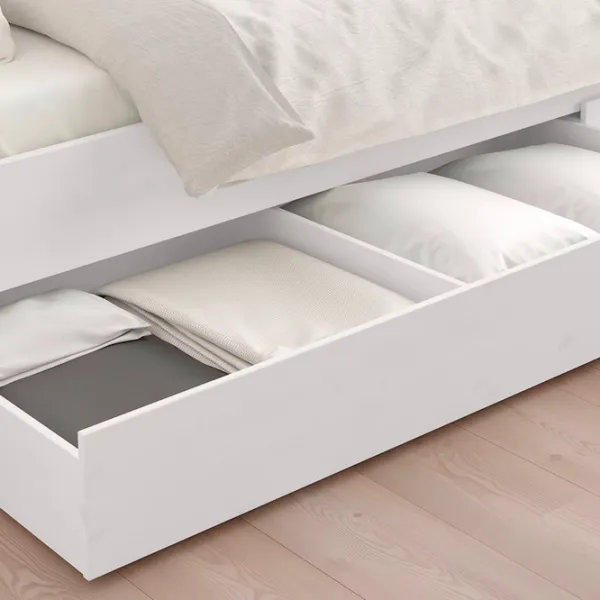 Кровать Ikea Hemnes Lonset 2 90 x 200 см / Массив / Белый photo 3