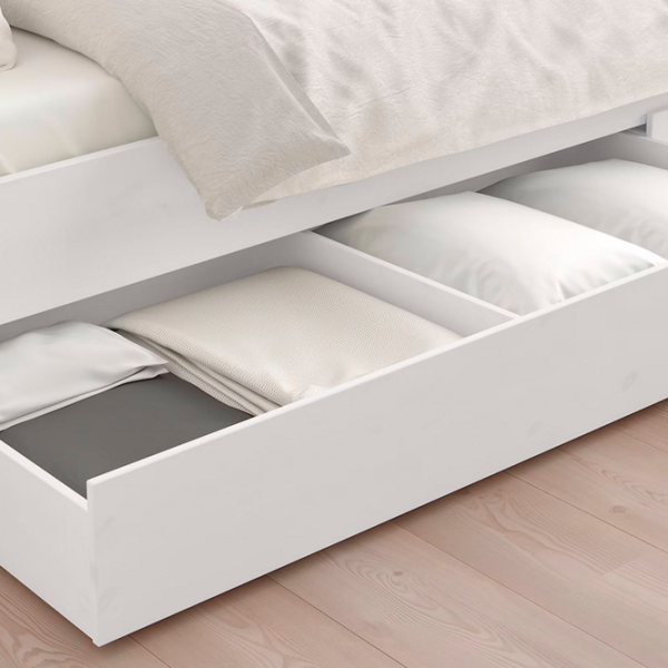 Кровать Ikea Hemnes Lonset 2 90 x 200 см / Массив / Белый photo 3