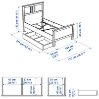 Pat Ikea Hemnes Lonset 2 90 x 200 cm / Masiv / White photo 6
