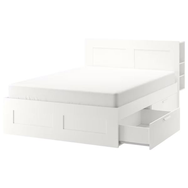 Кровать Ikea Brimnes Lonset 160 x 200 см / ЛДСП / Белый photo 1