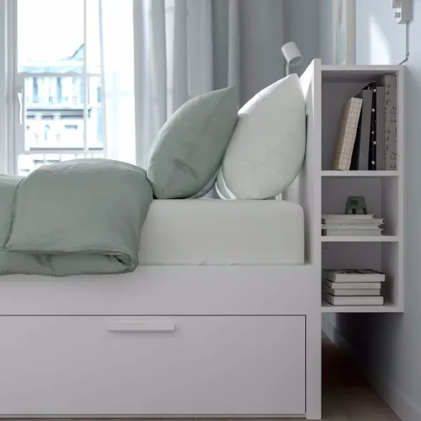 Кровать Ikea Brimnes Lonset 160 x 200 см / ЛДСП / Белый photo 2