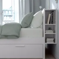 Кровать Ikea Brimnes Lonset 160 x 200 см / ЛДСП / Белый photo 2