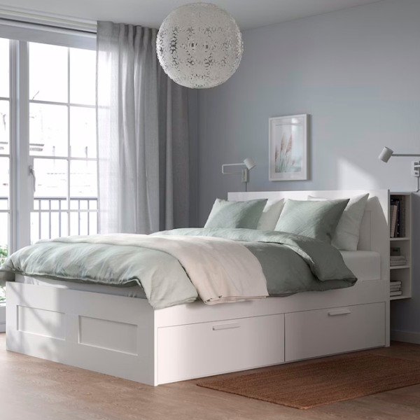 Кровать Ikea Brimnes Lonset 160 x 200 см / ЛДСП / Белый photo 7