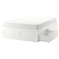 Кровать Ikea Brimnes 140 x 200 см / ЛДСП / Белый photo 3