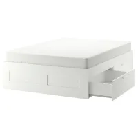 Кровать Ikea Brimnes 3 160 x 200 см / ЛДСП / Белый photo 2