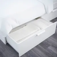 Кровать Ikea Brimnes 3 160 x 200 см / ЛДСП / Белый photo 9