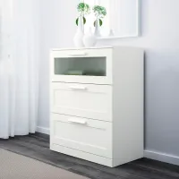 Кровать Ikea Brimnes 3 160 x 200 см / ЛДСП / Белый photo 10