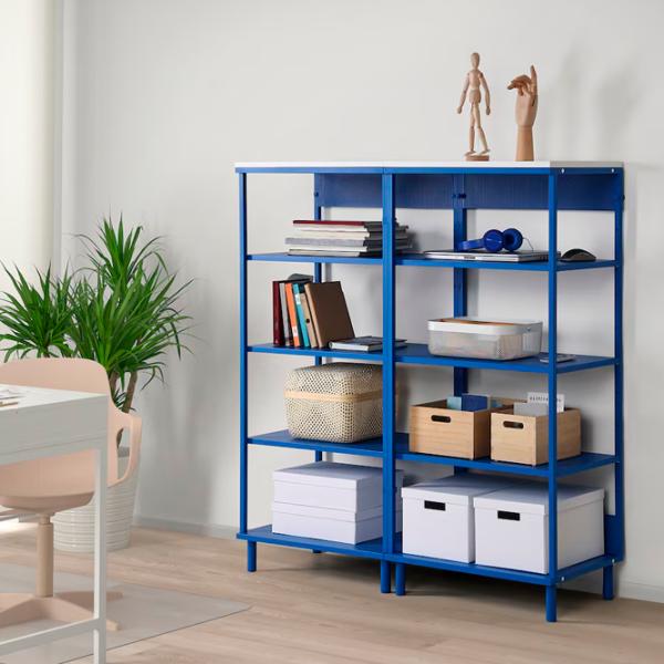 Etajeră Ikea Platsa 133 x 120 x 42 cm / PAL / Blue photo 3 Etajeră Ikea Platsa 133 x 120 x 42 cm / PAL / Blue photo 3
